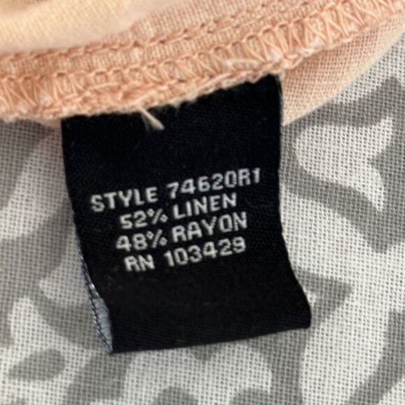 Linen Blend Pants Size 14 intro. Love The Fit Peach Color - Picture 11 of 12